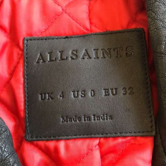 NWOT All Saints Leather Jacket - Picture 2 of 5